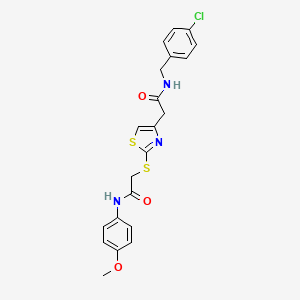 N-(4-chlorobenzyl)-2-(2-((2-((4-methoxyphenyl)amino)-2-oxoethyl)thio)thiazol-4-yl)acetamide