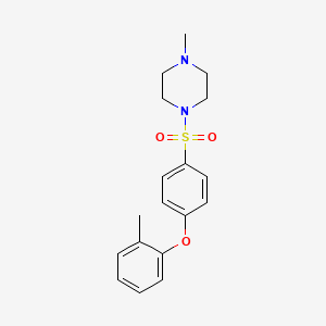 molecular formula C18H22N2O3S B2691777 1-Methyl-4-((4-(o-tolyloxy)phenyl)sulfonyl)piperazine CAS No. 606944-23-4