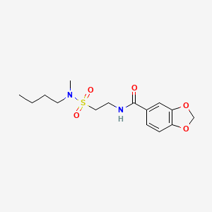 N-[2-[butyl(methyl)sulfamoyl]ethyl]-1,3-benzodioxole-5-carboxamide
