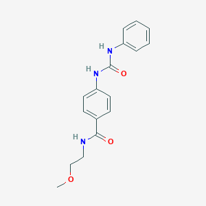 molecular formula C17H19N3O3 B269178 4-[(anilinocarbonyl)amino]-N-(2-methoxyethyl)benzamide 
