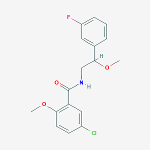 molecular formula C17H17ClFNO3 B2691789 5-氯-N-(2-(3-氟苯基)-2-甲氧基乙基)-2-甲氧基苯甲酰胺 CAS No. 1797159-75-1