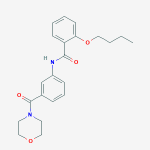 molecular formula C22H26N2O4 B269179 2-butoxy-N-[3-(4-morpholinylcarbonyl)phenyl]benzamide 