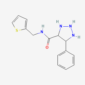 molecular formula C14H12N4OS B2691793 4-phenyl-N-[(thiophen-2-yl)methyl]-1H-1,2,3-triazole-5-carboxamide CAS No. 1795300-16-1