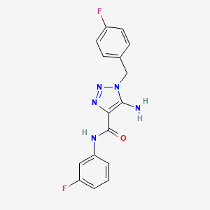 5-amino-1-(4-fluorobenzyl)-N-(3-fluorophenyl)-1H-1,2,3-triazole-4-carboxamide