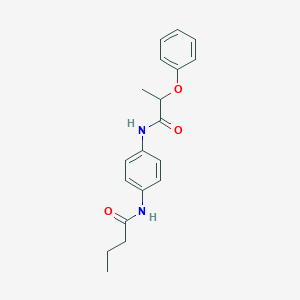 molecular formula C19H22N2O3 B269180 N-{4-[(2-phenoxypropanoyl)amino]phenyl}butanamide 