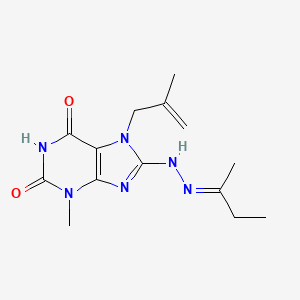 8-[(2E)-2-butan-2-ylidenehydrazinyl]-3-methyl-7-(2-methylprop-2-enyl)purine-2,6-dione