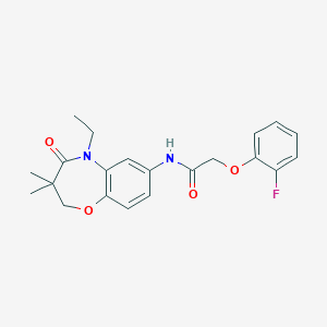 N-(5-ethyl-3,3-dimethyl-4-oxo-2,3,4,5-tetrahydrobenzo[b][1,4]oxazepin-7-yl)-2-(2-fluorophenoxy)acetamide