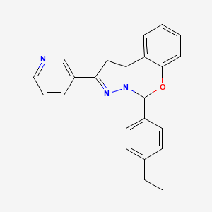5-(4-ethylphenyl)-2-(pyridin-3-yl)-5,10b-dihydro-1H-benzo[e]pyrazolo[1,5-c][1,3]oxazine