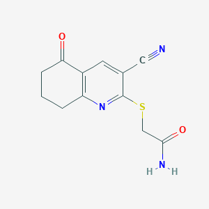 2-((3-Cyano-5-oxo-5,6,7,8-tetrahydroquinolin-2-yl)thio)acetamide