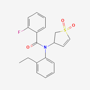 N-(1,1-dioxido-2,3-dihydrothiophen-3-yl)-N-(2-ethylphenyl)-2-fluorobenzamide