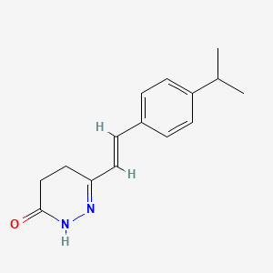 molecular formula C15H18N2O B2691816 6-(4-isopropylstyryl)-4,5-dihydro-3(2H)-pyridazinone CAS No. 303146-59-0