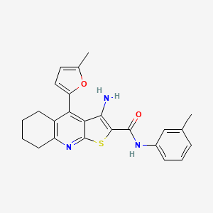 3-amino-4-(5-methylfuran-2-yl)-N-(3-methylphenyl)-5,6,7,8-tetrahydrothieno[2,3-b]quinoline-2-carboxamide