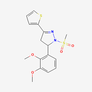 5-(2,3-dimethoxyphenyl)-1-(methylsulfonyl)-3-(thiophen-2-yl)-4,5-dihydro-1H-pyrazole