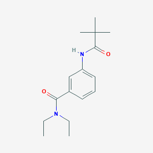 molecular formula C16H24N2O2 B269183 3-[(2,2-dimethylpropanoyl)amino]-N,N-diethylbenzamide 