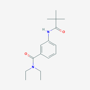 3-[(2,2-dimethylpropanoyl)amino]-N,N-diethylbenzamide