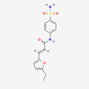 molecular formula C15H16N2O4S B2691833 (2E)-3-(5-乙基呋喃-2-基)-N-(4-磺酰氨基苯基)丙-2-烯酰胺 CAS No. 890605-78-4