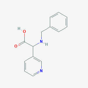 molecular formula C14H14N2O2 B2691861 2-(Benzylamino)-2-(pyridin-3-yl)acetic acid CAS No. 271583-28-9