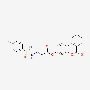 molecular formula C23H23NO6S B2691866 (6-Oxo-7,8,9,10-tetrahydrobenzo[c]chromen-3-yl) 3-[(4-methylphenyl)sulfonylamino]propanoate CAS No. 313471-24-8