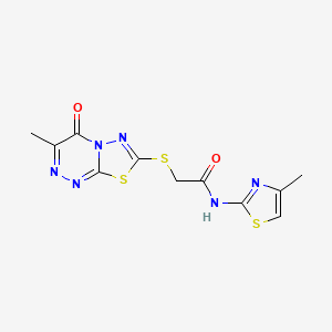 2-((3-methyl-4-oxo-4H-[1,3,4]thiadiazolo[2,3-c][1,2,4]triazin-7-yl)thio)-N-(4-methylthiazol-2-yl)acetamide