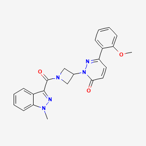 molecular formula C23H21N5O3 B2691877 6-(2-Methoxyphenyl)-2-[1-(1-methylindazole-3-carbonyl)azetidin-3-yl]pyridazin-3-one CAS No. 2380194-79-4