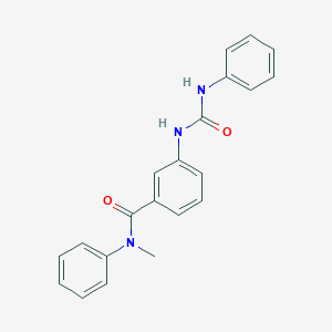 molecular formula C21H19N3O2 B269188 3-[(anilinocarbonyl)amino]-N-methyl-N-phenylbenzamide 