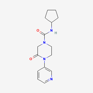 N-cyclopentyl-3-oxo-4-(pyridin-3-yl)piperazine-1-carboxamide