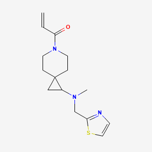 1-[2-[Methyl(1,3-thiazol-2-ylmethyl)amino]-6-azaspiro[2.5]octan-6-yl]prop-2-en-1-one