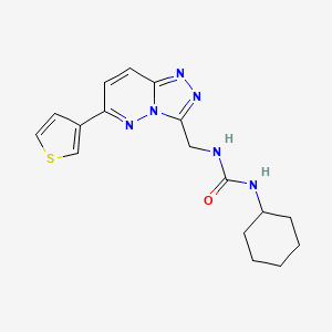 1-Cyclohexyl-3-((6-(thiophen-3-yl)-[1,2,4]triazolo[4,3-b]pyridazin-3-yl)methyl)urea