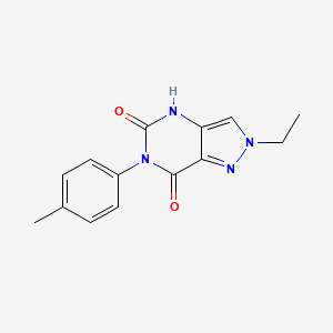 molecular formula C14H14N4O2 B2691905 2-ethyl-6-(p-tolyl)-2H-pyrazolo[4,3-d]pyrimidine-5,7(4H,6H)-dione CAS No. 892294-87-0