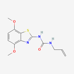 molecular formula C13H15N3O3S B2691907 1-烯丙基-3-(4,7-二甲氧基苯并[d]噻唑-2-基)脲 CAS No. 1226454-63-2