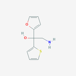 molecular formula C10H11NO2S B2691913 2-Amino-1-(furan-2-yl)-1-thiophen-2-ylethanol CAS No. 1514202-34-6