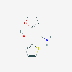 molecular formula C10H11NO2S B2691913 2-Amino-1-(furan-2-yl)-1-(thiophen-2-yl)ethan-1-ol CAS No. 1514202-34-6