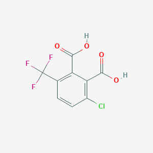 molecular formula C9H4ClF3O4 B2691917 3-chloro-6-(trifluoromethyl)phthalic Acid CAS No. 76284-58-7