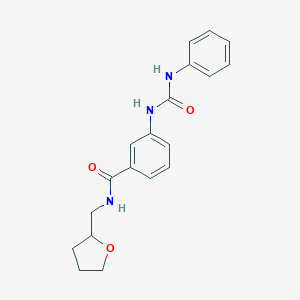 molecular formula C19H21N3O3 B269192 3-[(anilinocarbonyl)amino]-N-(tetrahydro-2-furanylmethyl)benzamide 