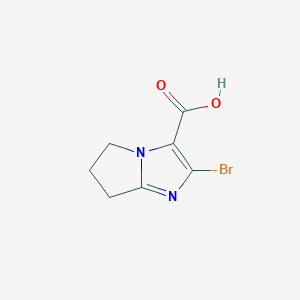 molecular formula C7H7BrN2O2 B2691920 2-溴-5H,6H,7H-吡咯并[1,2-a]咪唑-3-羧酸 CAS No. 1784400-97-0