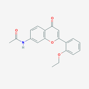 molecular formula C19H17NO4 B2691926 N-[2-(2-ethoxyphenyl)-4-oxochromen-7-yl]acetamide CAS No. 923165-16-6
