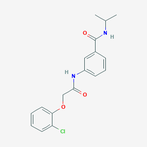 molecular formula C18H19ClN2O3 B269193 3-{[(2-chlorophenoxy)acetyl]amino}-N-isopropylbenzamide 