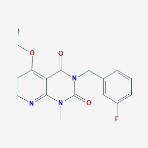 molecular formula C17H16FN3O3 B2691932 5-ethoxy-3-(3-fluorobenzyl)-1-methylpyrido[2,3-d]pyrimidine-2,4(1H,3H)-dione CAS No. 941947-06-4