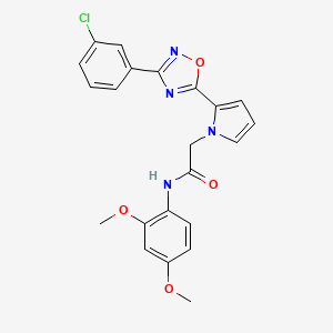 molecular formula C22H19ClN4O4 B2691938 2-{2-[3-(3-chlorophenyl)-1,2,4-oxadiazol-5-yl]-1H-pyrrol-1-yl}-N-(2,4-dimethoxyphenyl)acetamide CAS No. 1260632-04-9