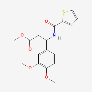 molecular formula C17H19NO5S B2691939 甲基 3-(3,4-二甲氧基苯基)-3-[(2-噻吩基甲酰)氨基]丙酸酯 CAS No. 478249-90-0