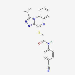 N-(4-cyanophenyl)-2-[(1-isopropyl[1,2,4]triazolo[4,3-a]quinoxalin-4-yl)thio]acetamide