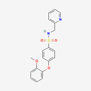4-(2-methoxyphenoxy)-N-(pyridin-2-ylmethyl)benzenesulfonamide