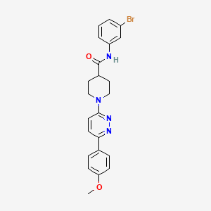 molecular formula C23H23BrN4O2 B2691961 N-(3-溴苯基)-1-[6-(4-甲氧基苯基)吡啶-3-基]哌啶-4-甲酰胺 CAS No. 1203352-78-6