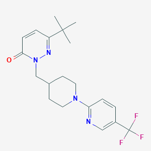 6-Tert-butyl-2-({1-[5-(trifluoromethyl)pyridin-2-yl]piperidin-4-yl}methyl)-2,3-dihydropyridazin-3-one