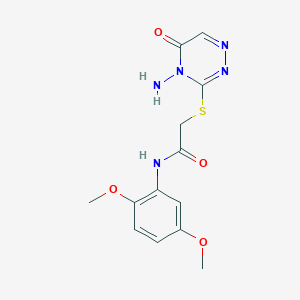 2-[(4-amino-5-oxo-1,2,4-triazin-3-yl)sulfanyl]-N-(2,5-dimethoxyphenyl)acetamide