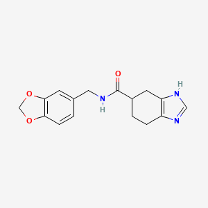 N-(benzo[d][1,3]dioxol-5-ylmethyl)-4,5,6,7-tetrahydro-1H-benzo[d]imidazole-5-carboxamide