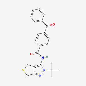 4-benzoyl-N-(2-(tert-butyl)-4,6-dihydro-2H-thieno[3,4-c]pyrazol-3-yl)benzamide