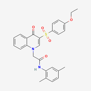 molecular formula C27H26N2O5S B2691986 N-(2,5-二甲基苯基)-2-(3-((4-乙氧苯基)磺酰基)-4-氧代喹啉-1(4H)-基)乙酰胺 CAS No. 895639-15-3