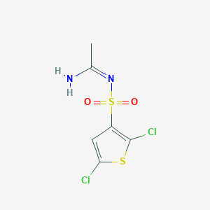 molecular formula C6H6Cl2N2O2S2 B2691990 N'-(2,5-dichlorothiophen-3-yl)sulfonylethanimidamide CAS No. 1189379-33-6