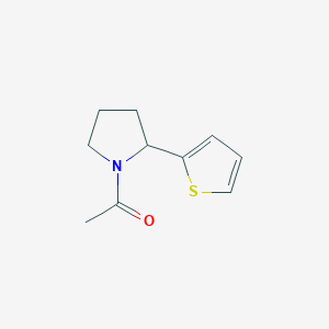molecular formula C10H13NOS B2692008 1-(2-(Thiophen-2-yl)pyrrolidin-1-yl)ethanone CAS No. 1090985-98-0